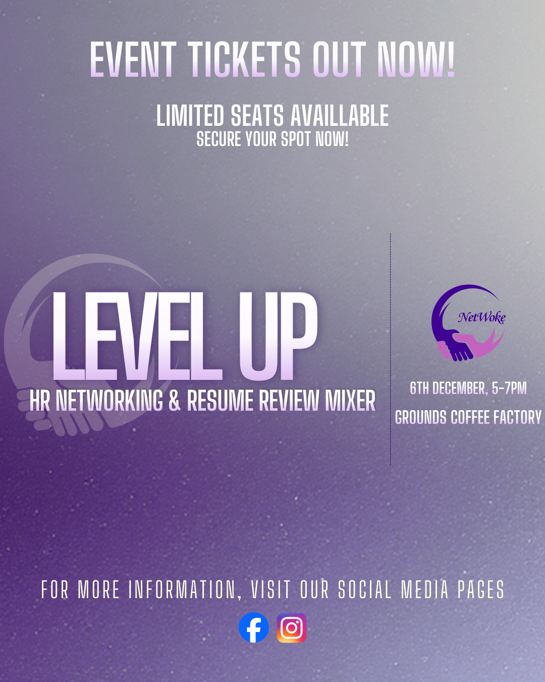 Level Up: HR Networking & Resume Review Mixer promotional flyer